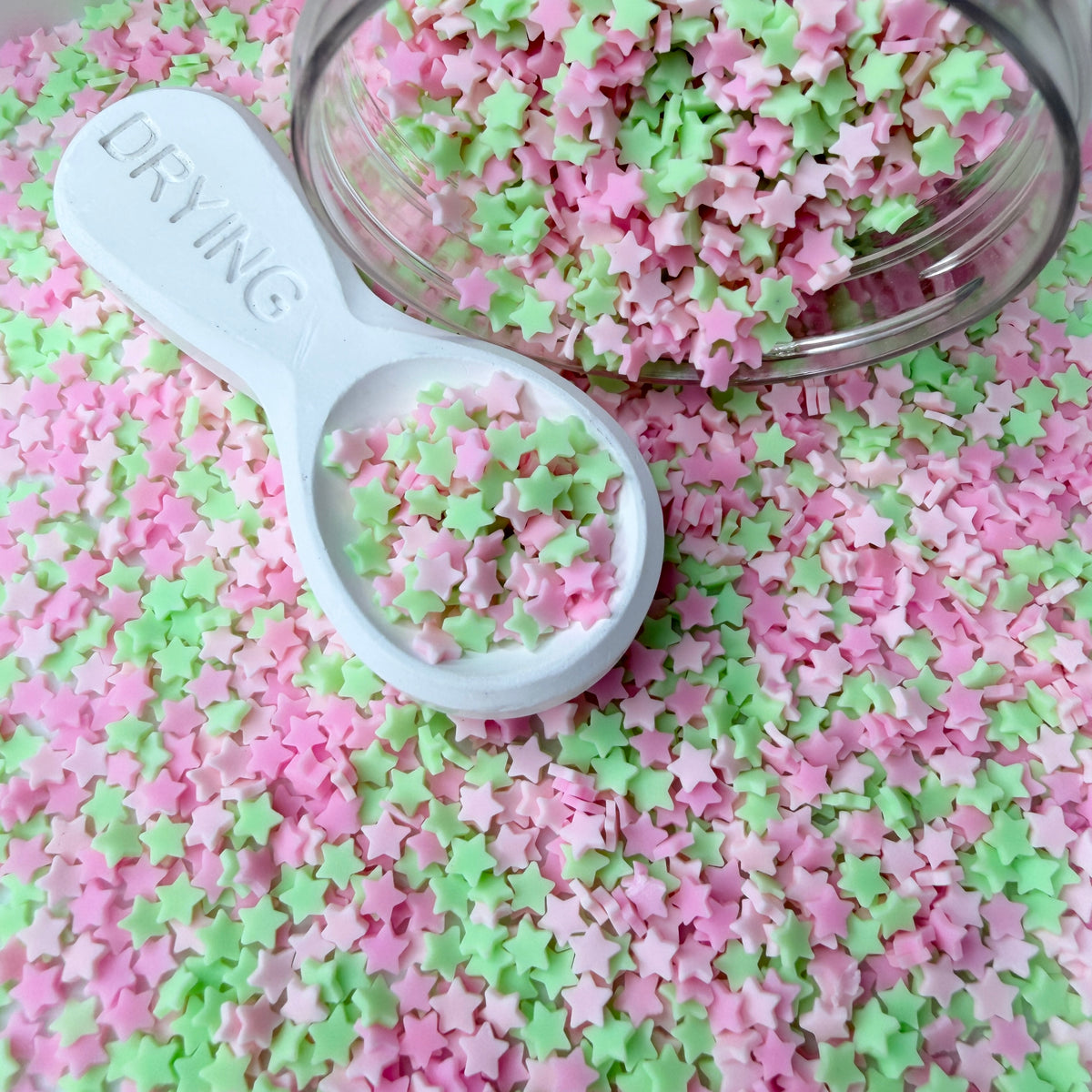 5MM Green Pink Mix Star V2 Polymer Clay Sprinkle Mix (NOT EDIBLE) D55-25