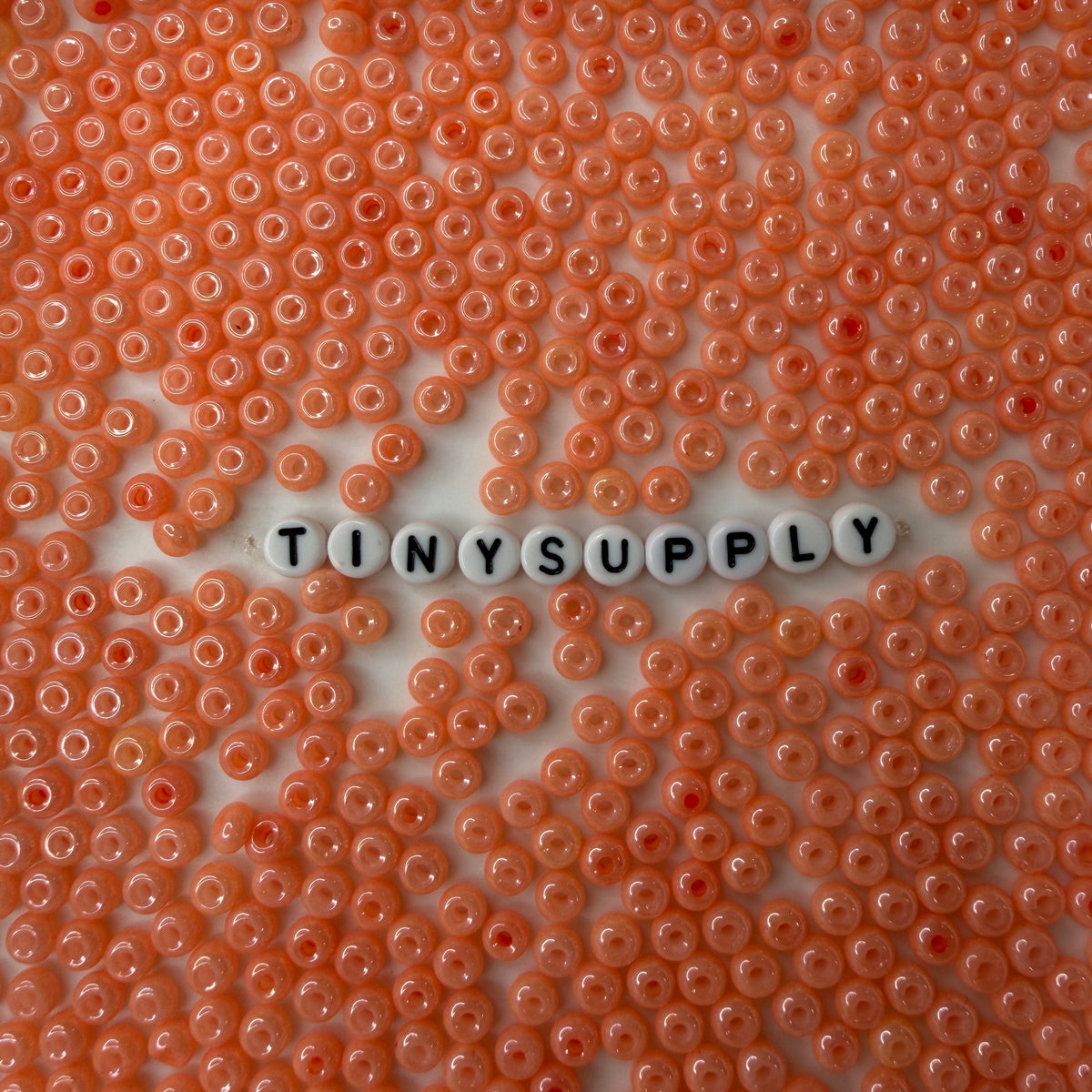 5MM Pearlescent Pastel Orange, Donut Glass Seed Bead (MK323-10)