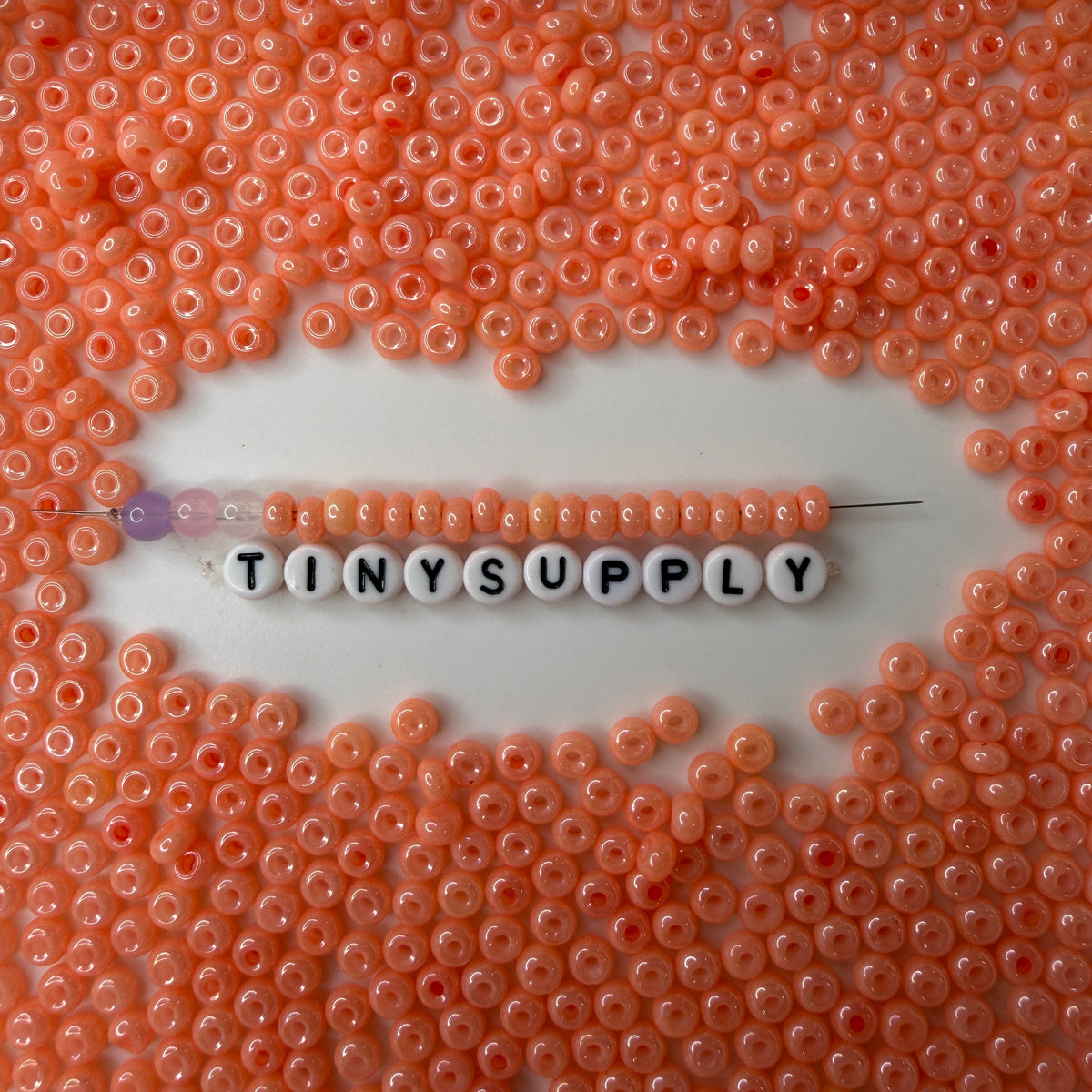 5MM Pearlescent Pastel Orange, Donut Glass Seed Bead (MK323-10)