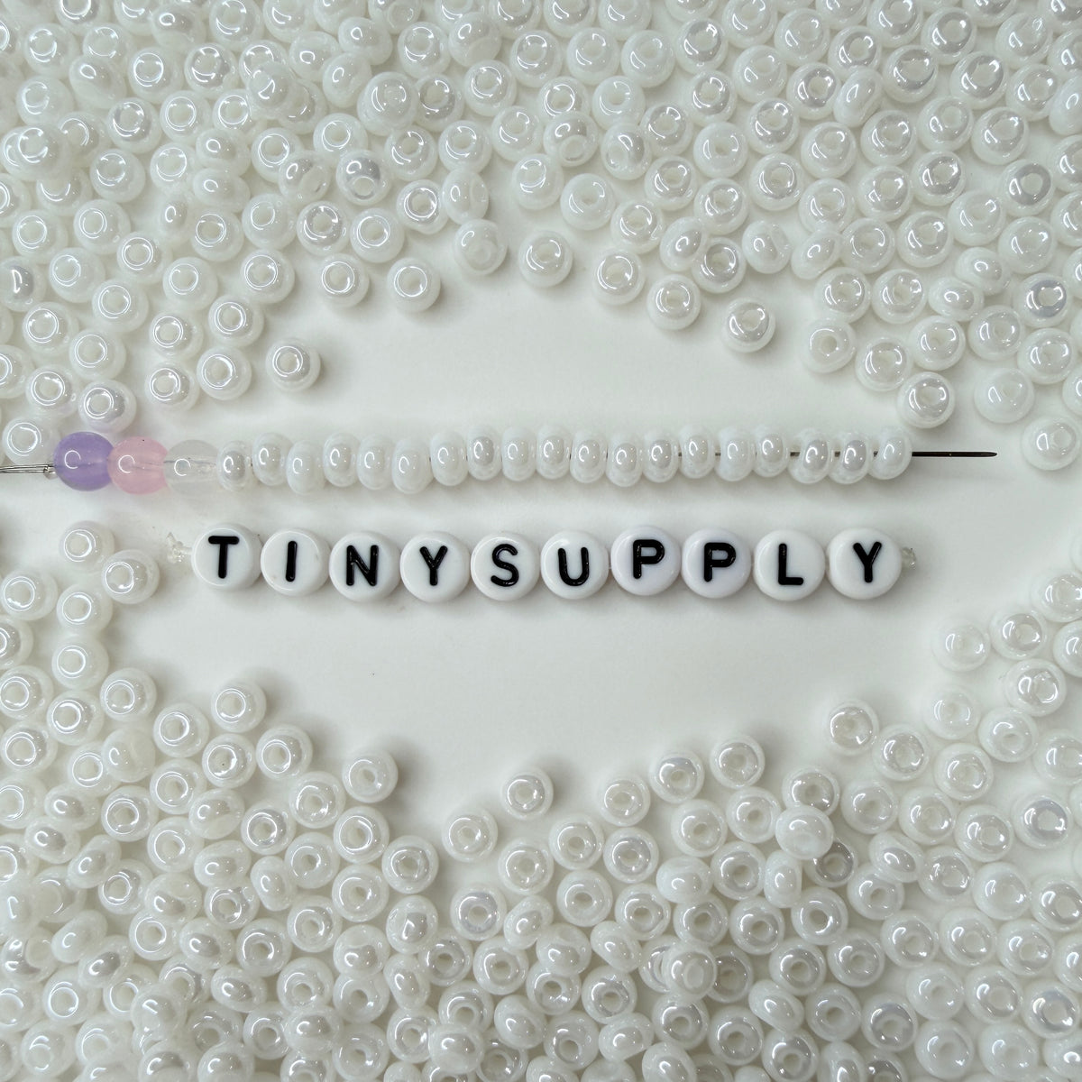 5MM Pearlescent Pastel White, Donut Glass Seed Bead (MK323-04)