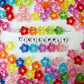 13MM Mixed Color Translucent Flower Themed Acrylic Bead