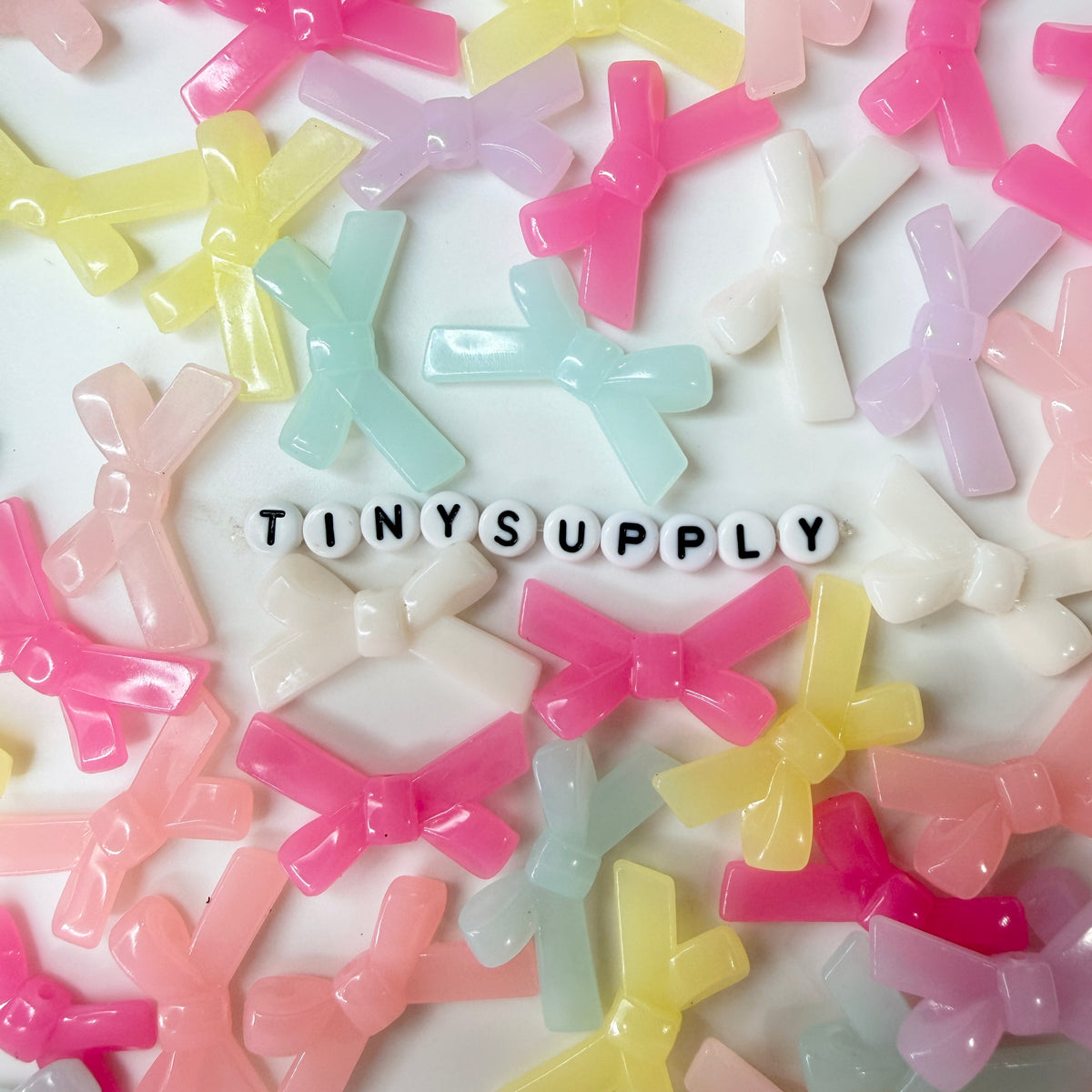 33MM Pastel Jelly Acrylic Bow Bead