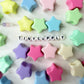 Chunky 21MM Star Shaped Pastel Mix Acrylic Beads