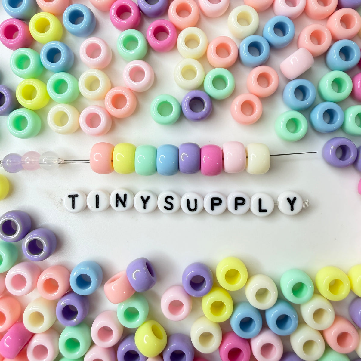 9MM Pastel Acrylic Pony Beads