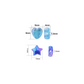 10MM AB Dark Blue Transparent Acrylic Star Spacer Beads