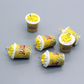 Yellow Popcorn Bucket Charms with Eye Pins (24mm x 18mm)