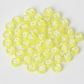 Translucent YELLOW, White Letter A-Z Alphabet Individual Beads (7MM)