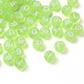Translucent GREEN, White Letter A-Z Alphabet Individual Beads (7MM)