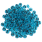 Translucent BLUE, Black Letter A-Z Alphabet Individual Beads (7MM)