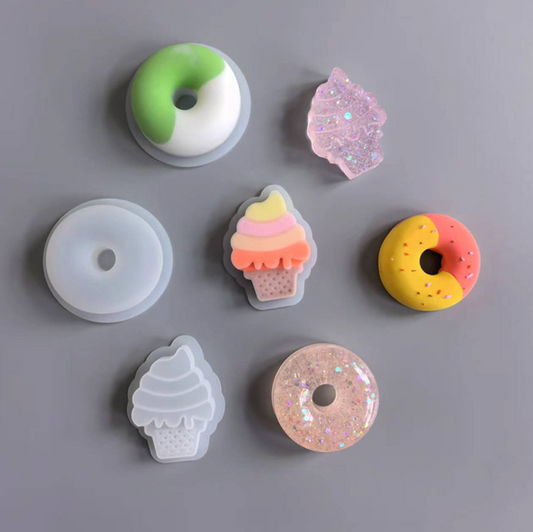 Donut, Ice Cream, Taiyaki Shaped Silicone Molds for Resin Crafts