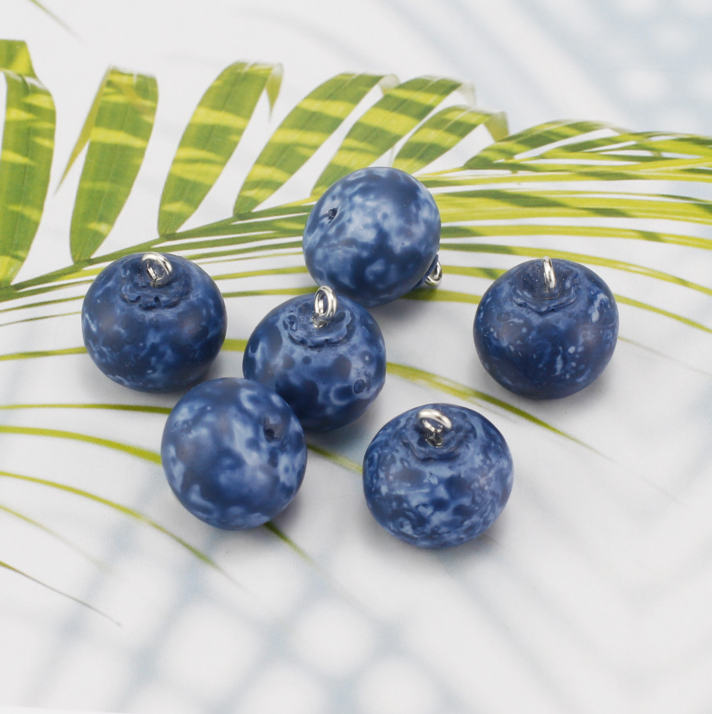 Blueberry Resin Charm, Fruit Themed (13MM x 16MM)