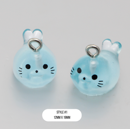 Cute Translucent Blue Seals, Lazy Seal Charms (Multiple Styles)