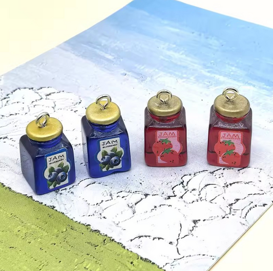 Blueberry Jam/Strawberry Jam Jar Resin Charm
