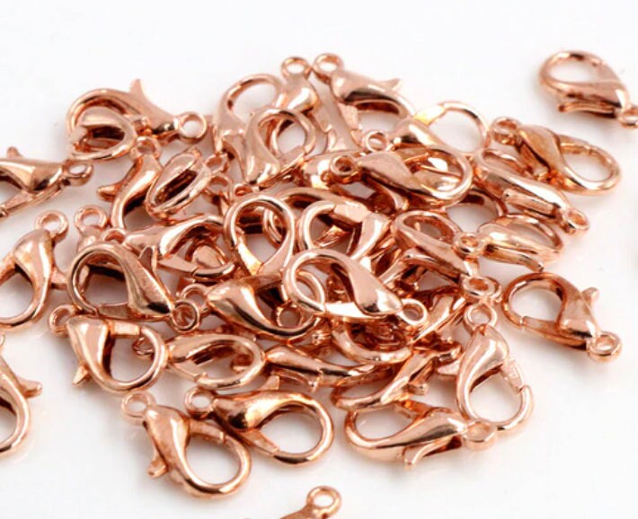 10x5 MM Light Rose Gold Lobster Clasp, Closure, Jewelry Findings