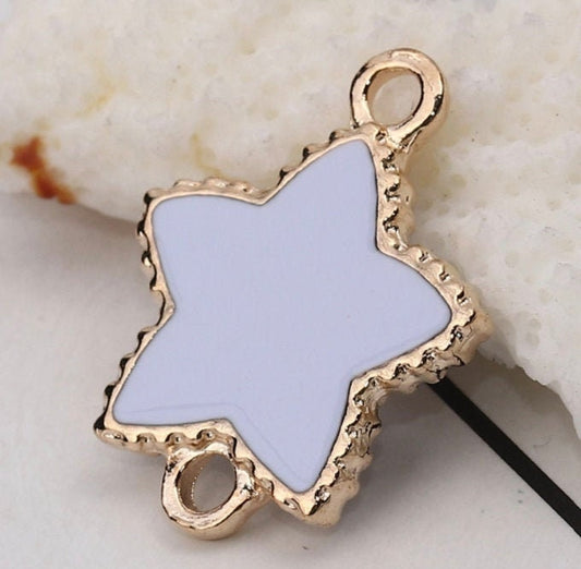 5pc/10pc Filled Star Connecter Charm Pendant (24mm x 19 mm)