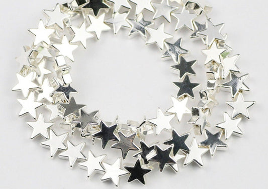 6mm Silver Star Bead Hematite resin crafts, uv resin, epoxy resin, jewelry making, jewelry findings, polymer clay crafts, DIY