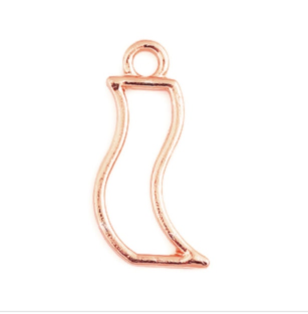 Rose Gold Ribbon Open Back Bezel Frame