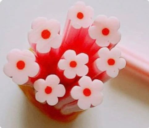 5MM Pale Pink Flower Polymer Clay Cane (NOT EDIBLE)