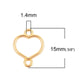 Open Back Bezel Connector Heart Charm