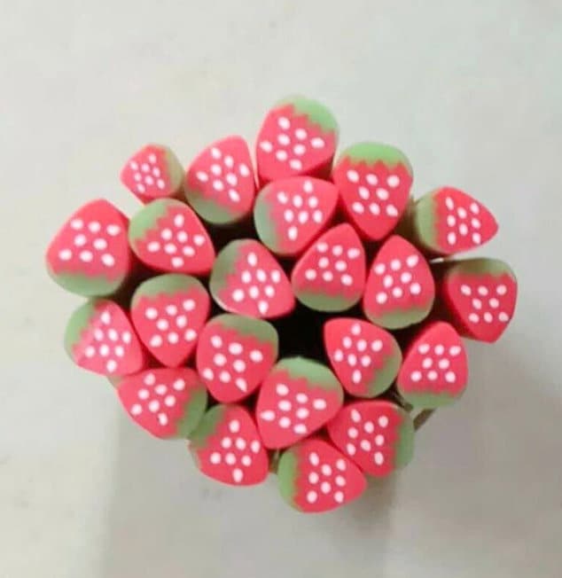 5MM Whole Strawberry Polymer Clay Canes (NOT EDIBLE)