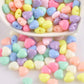 9MM Pastel Acrylic Rounded Heart Spacer Beads