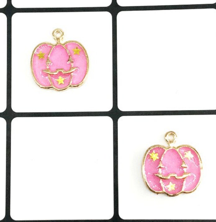 Cute Pumpkin Oil Drop Style Pendant (19x20mm)