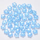 Cute Spray Painted Light Blue Colored Glass Star Beads (8mm x 8.5mm x 4mm) A02