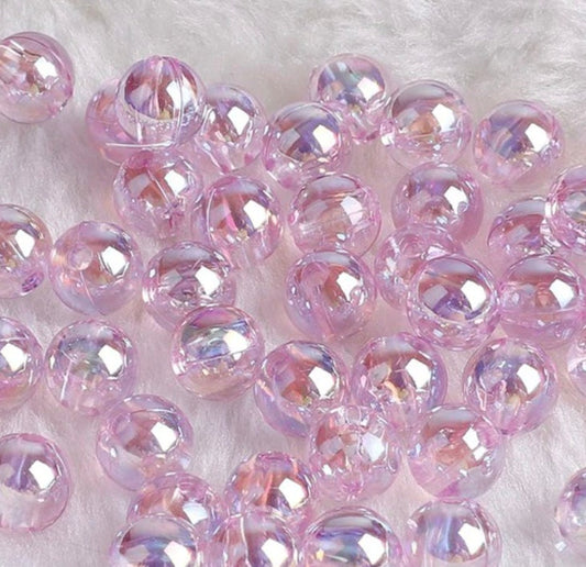 AB Light Purple Transparent Acrylic Beads (6mm/8mm)