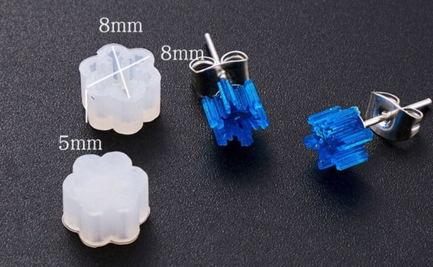 Mini Snowflake Shaped Earring Silicone Molds