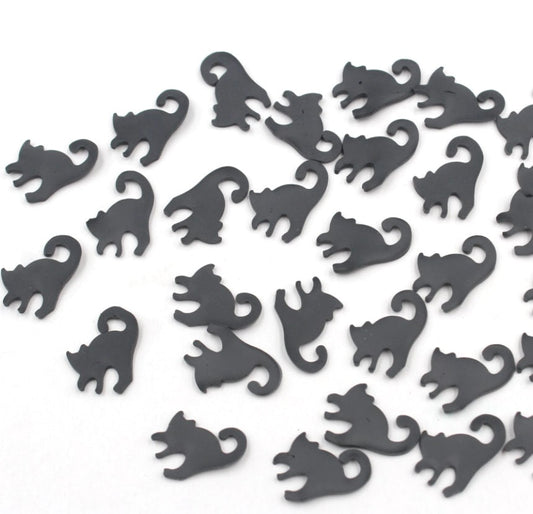 FAKE 15MM Black Cat Polymer Clay Sprinkle (NOT EDIBLE) D24-32