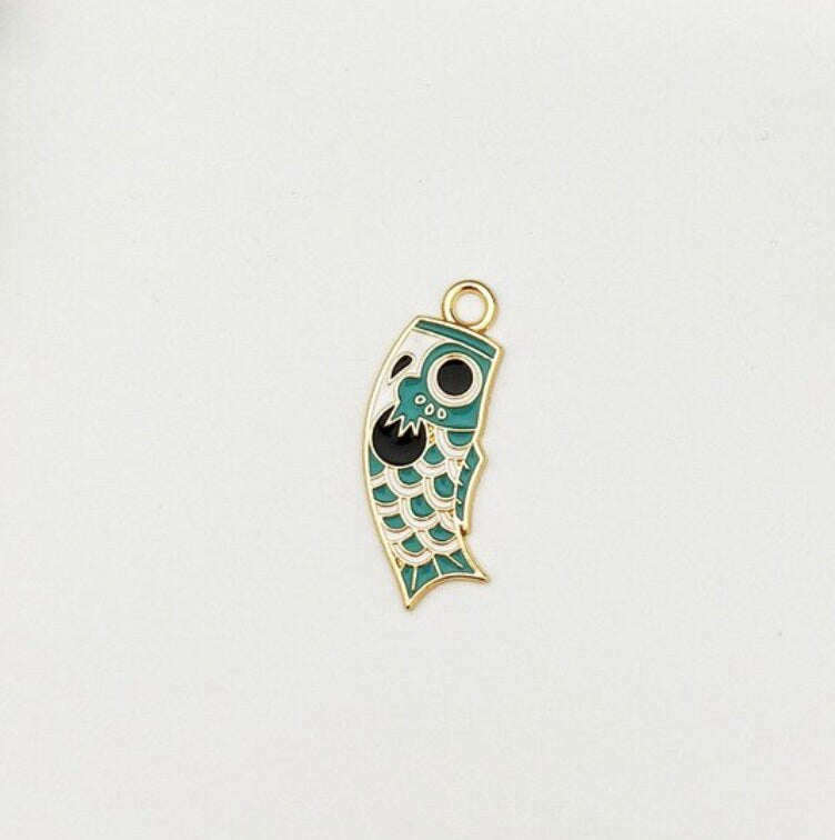 Cute Japanese Fish Kite Charm (13mm x 33mm)