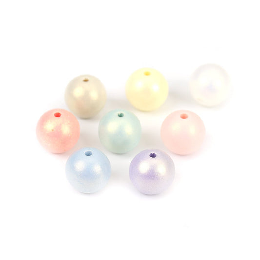 6MM/8MM/10MM/12MM Pearlized Round Acrylic Beads