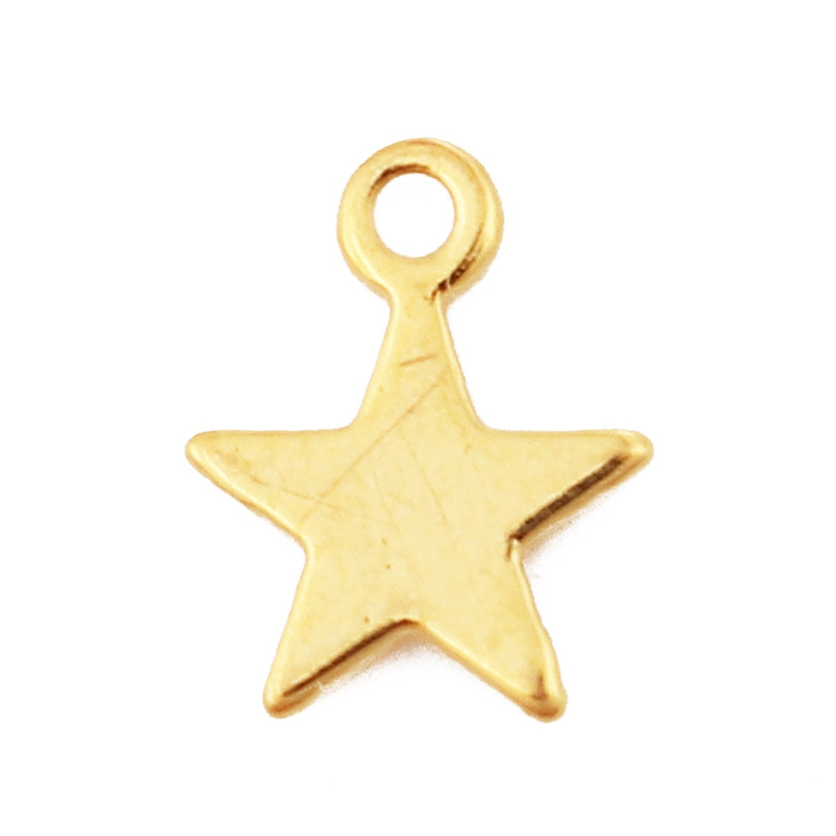 18K Gold Plated Star Charm (6MM x 8MM)