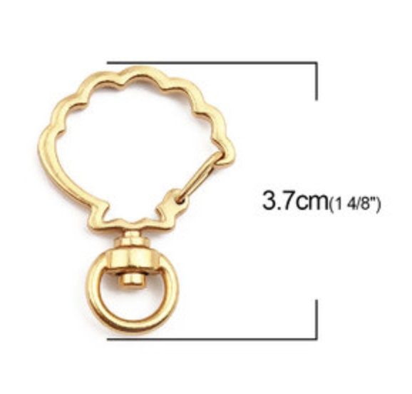 Gold Shell Shaped Key Ring