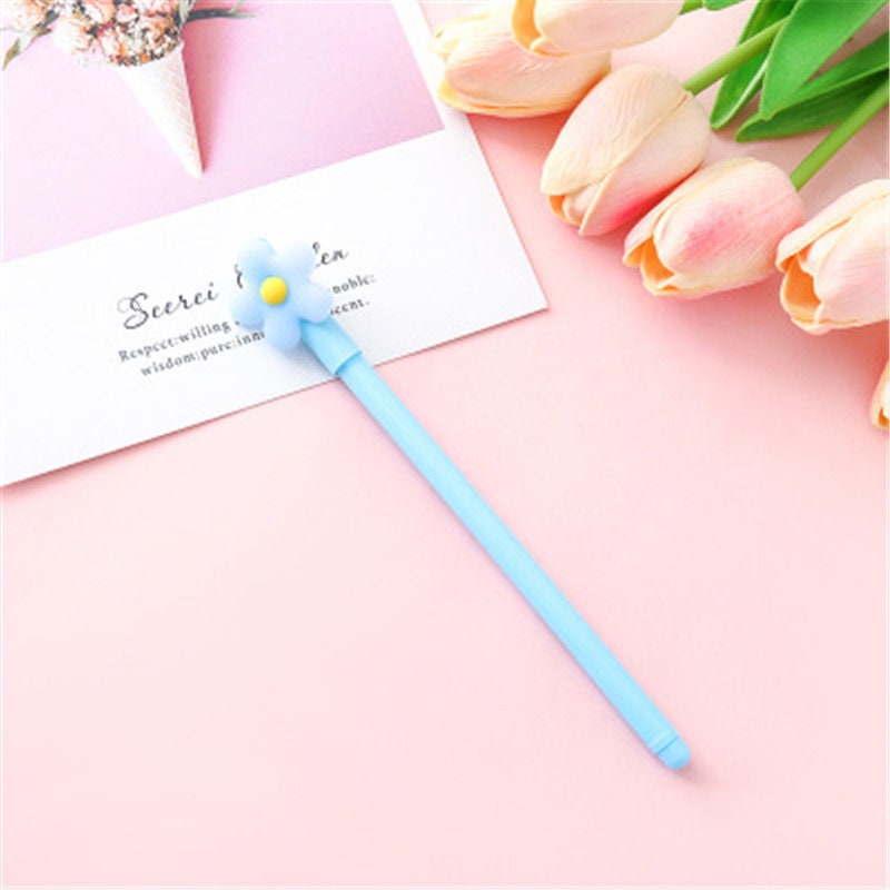 Cute Flower Black Gel Ink Pen