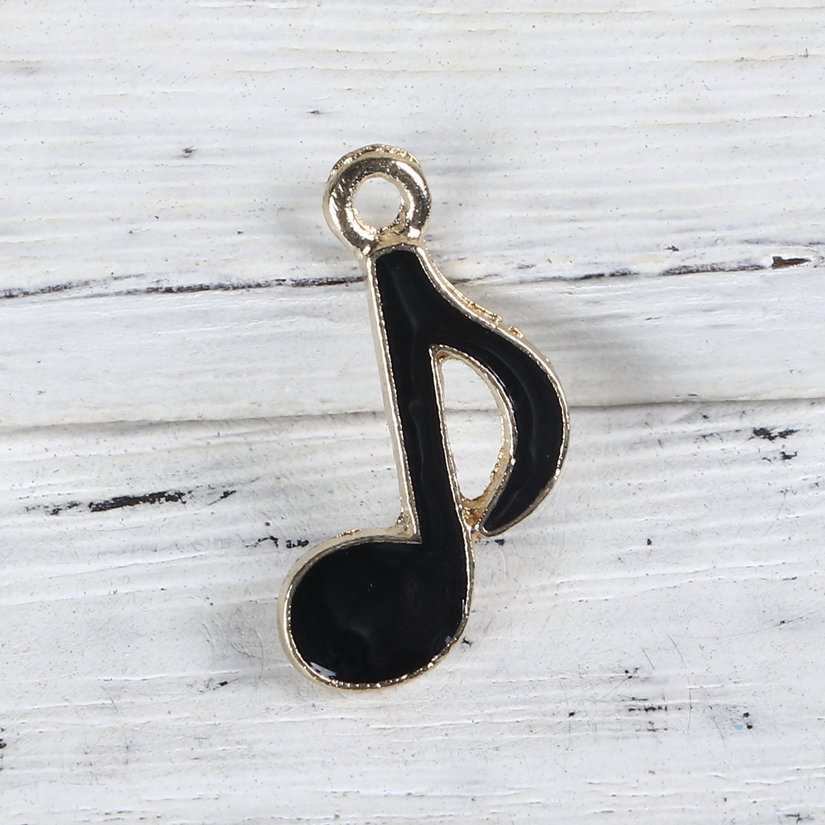 Musical Note Enamel Charm (20mm x 13mm)