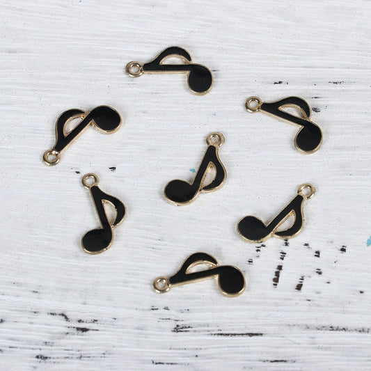 Musical Note Enamel Charm (20mm x 13mm)