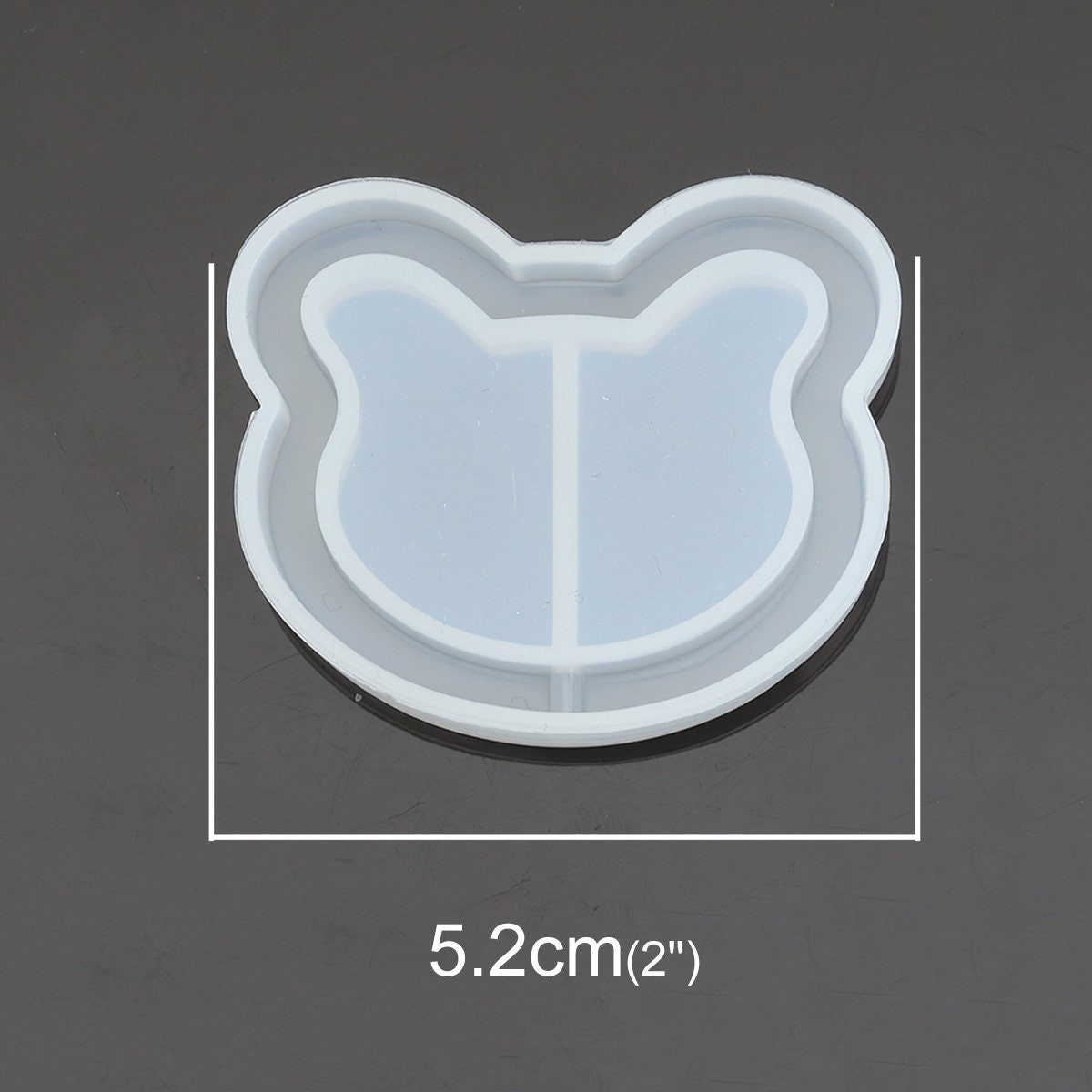 Bear Head Shaker Charm Silicone Mold