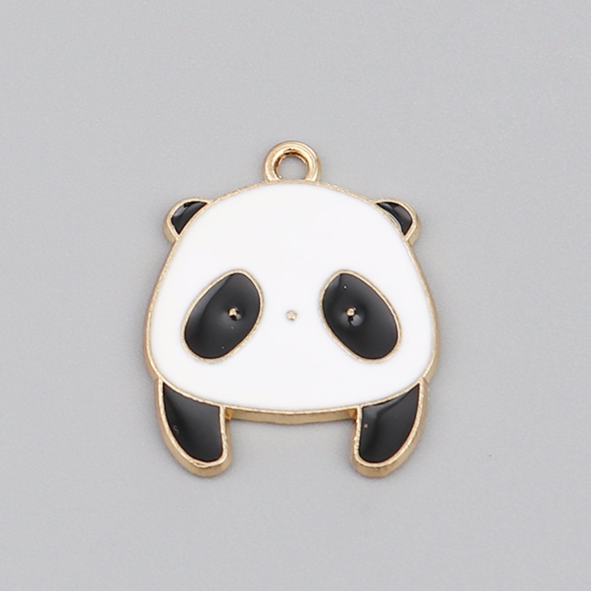 Cute Panda Enamel Charm (24mm x 20mm)