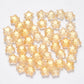 Cute Spray Painted Transparent Gold Glitter Colored Glass with Gold Flakes Star Beads (8mm x 8.5mm x 4mm) D03