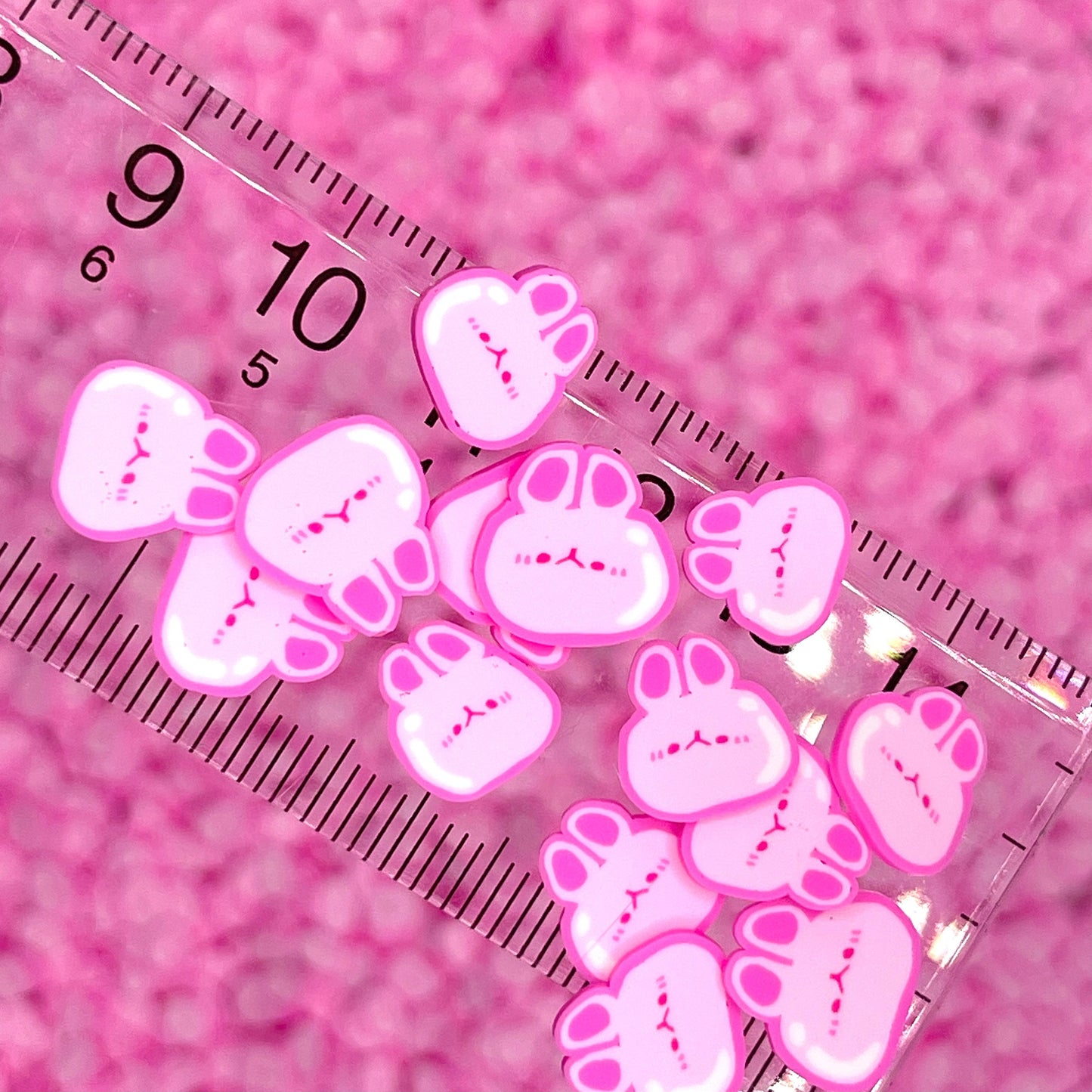 FAKE 5MM/10MM Cute Pink Bunny Polymer Clay Sprinkle (NOT EDIBLE) D34-10