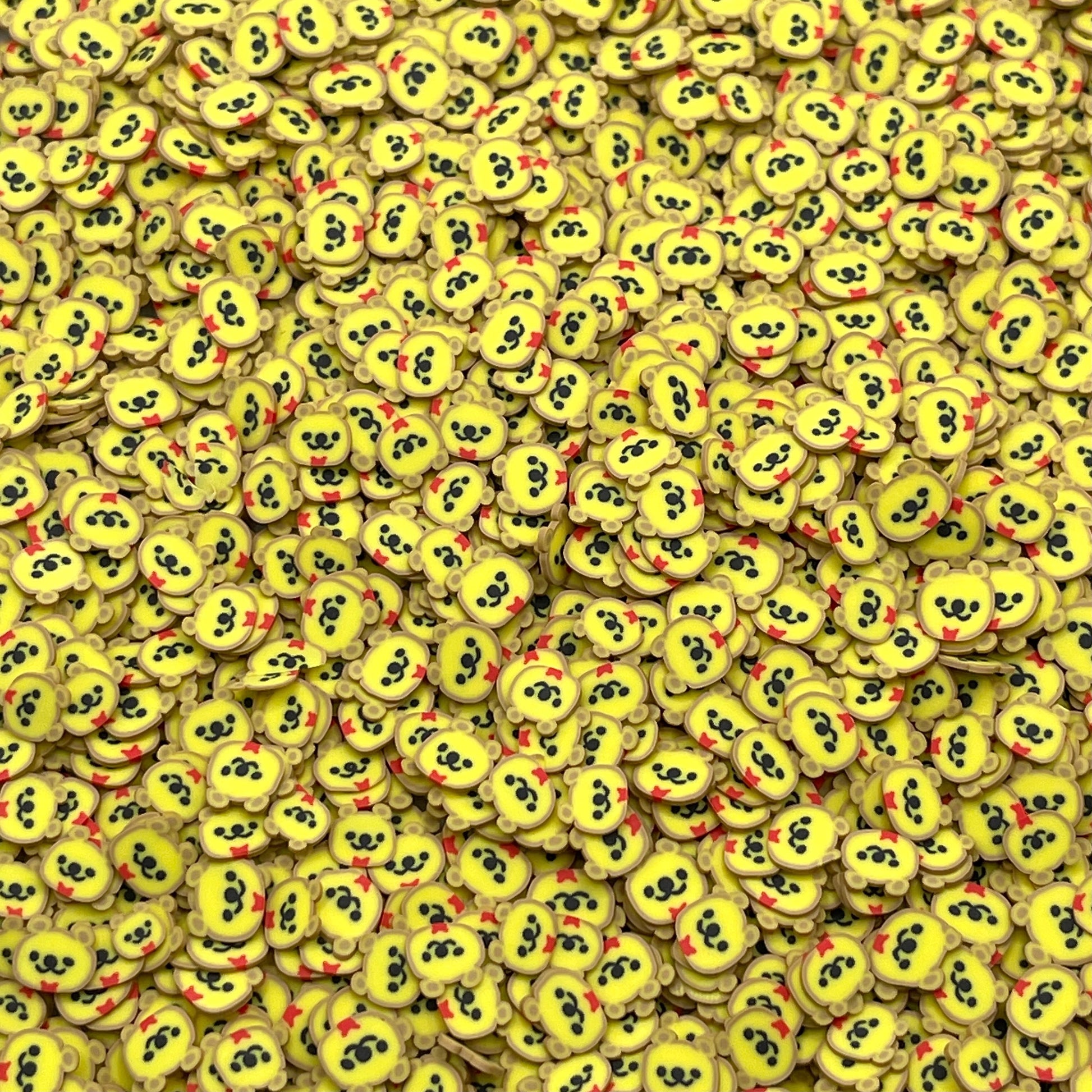 FAKE 5MM/10MM Cute Yellow Honey Bear Head Polymer Clay Sprinkle (NOT EDIBLE) D34-14