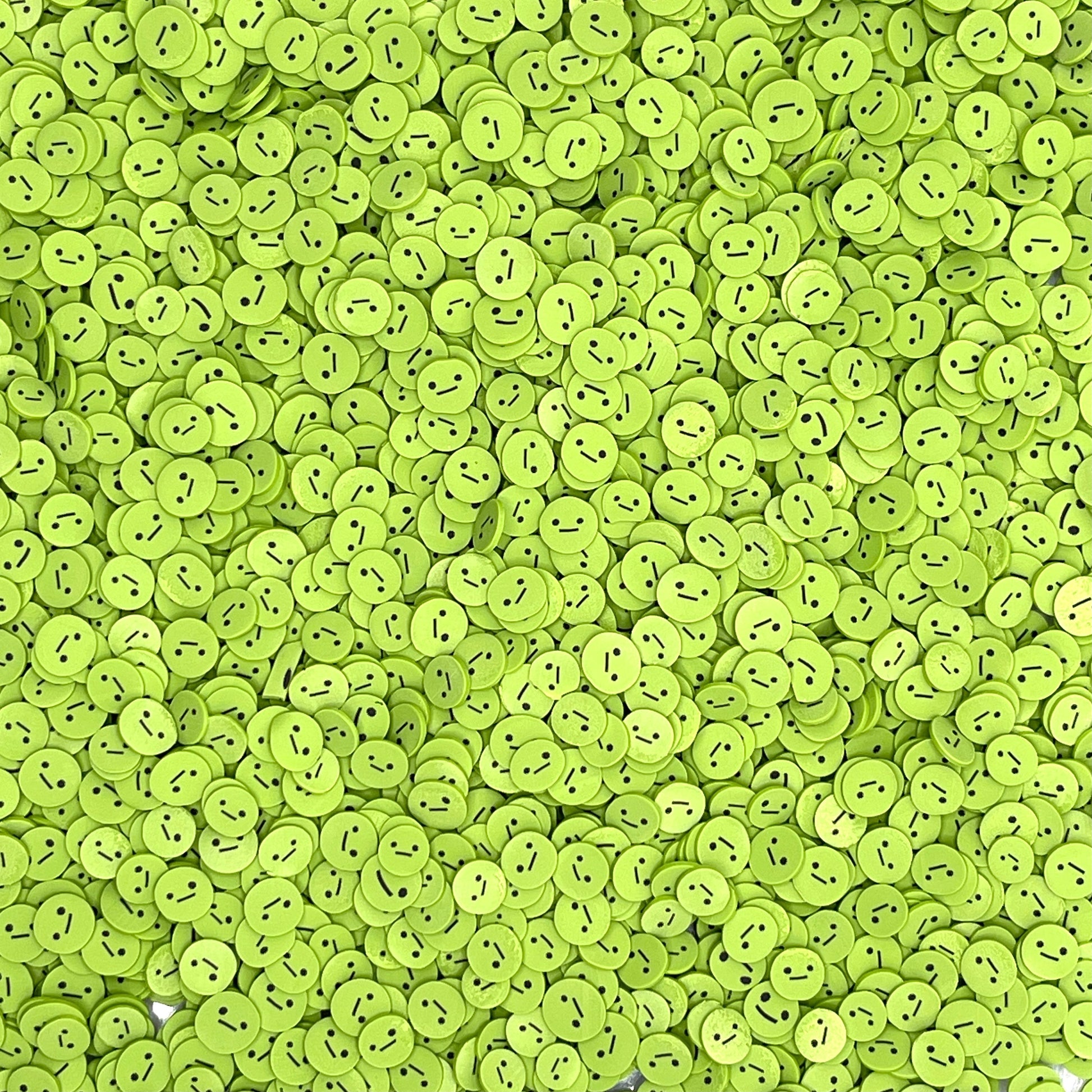 FAKE 5MM Green Face Polymer Clay Sprinkle (NOT EDIBLE) D36-02