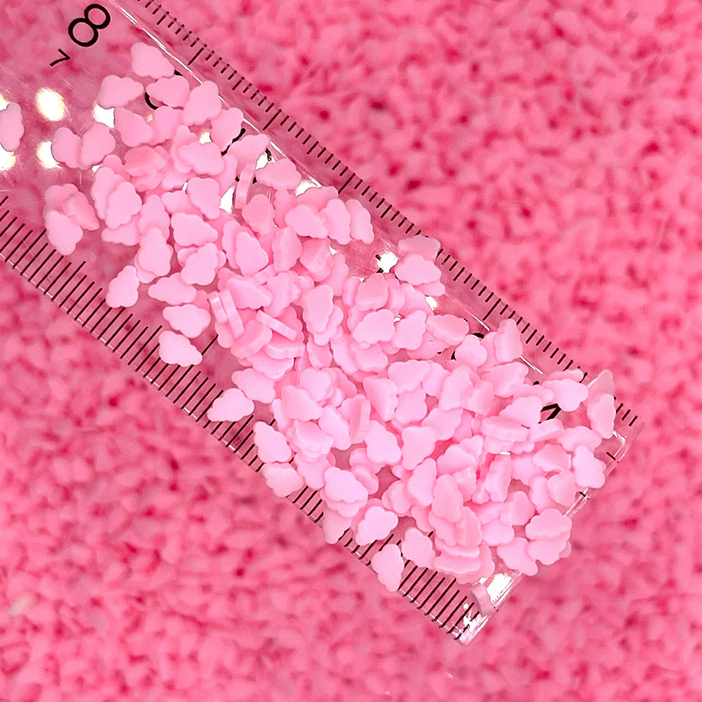 FAKE 5MM Pink Cloud Polymer Clay Sprinkle (NOT EDIBLE) D19-15