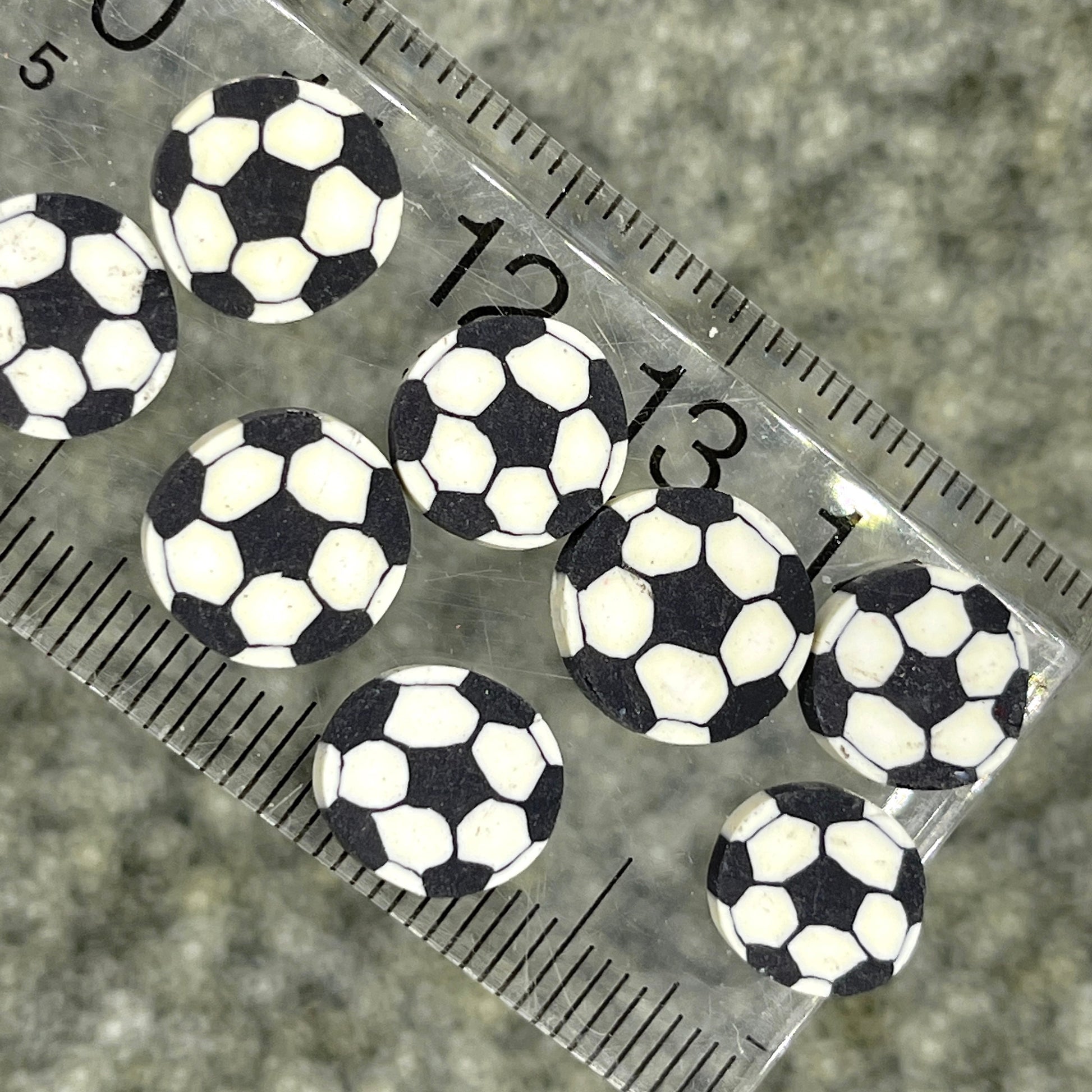 FAKE 5MM/10MM Soccer Football Polymer Clay Sprinkle (NOT EDIBLE) D6-19 (5MM)/ D6-28 (10MM)
