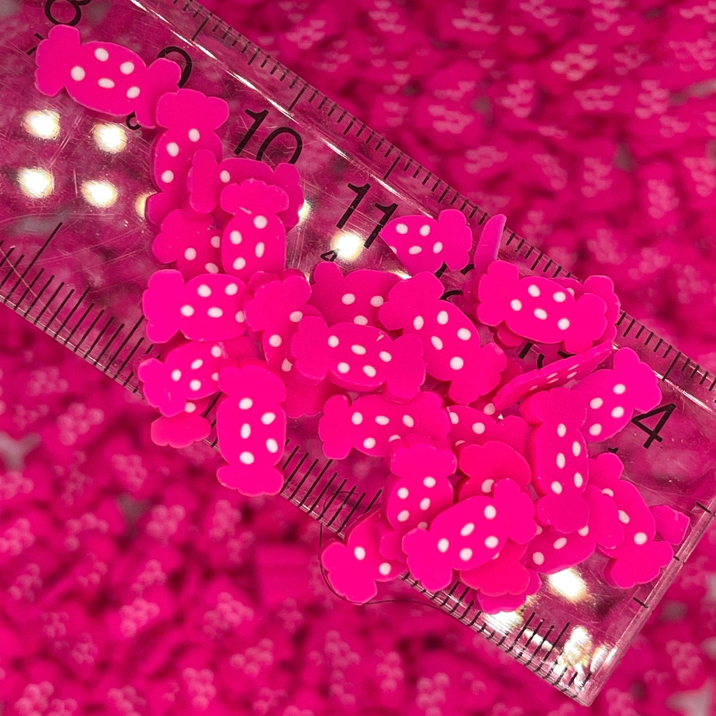 FAKE 10MM Pink Candy Polymer Clay Sprinkle (NOT EDIBLE) D21-17