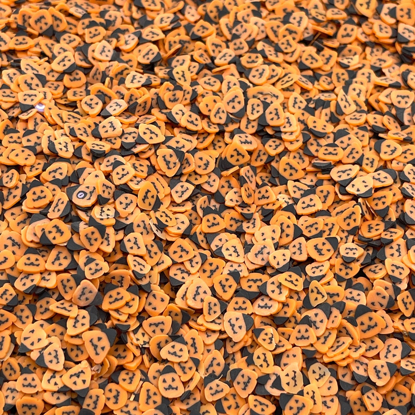 FAKE 5MM Pumpkin Jack-O-Lantern Halloween Polymer Clay Sprinkle (NOT EDIBLE) D24-25