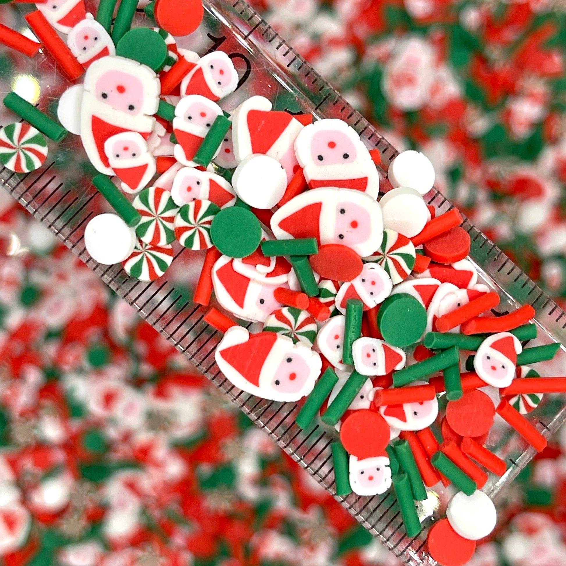 FAKE 5MM Santa Christmas Themed Polymer Clay Sprinkles Mix (NOT EDIBLE) D7-09