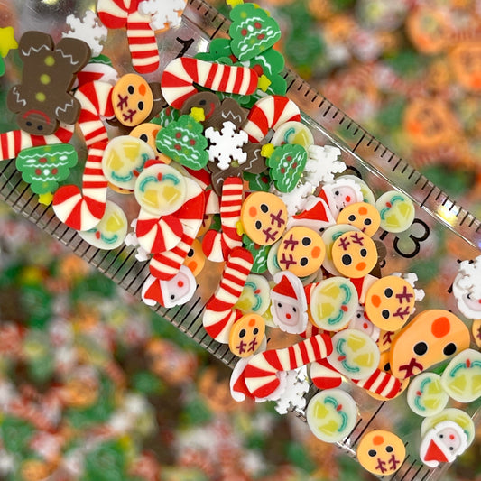 FAKE Christmas Polymer Clay Sprinkle Mix (NOT EDIBLE) D11-30