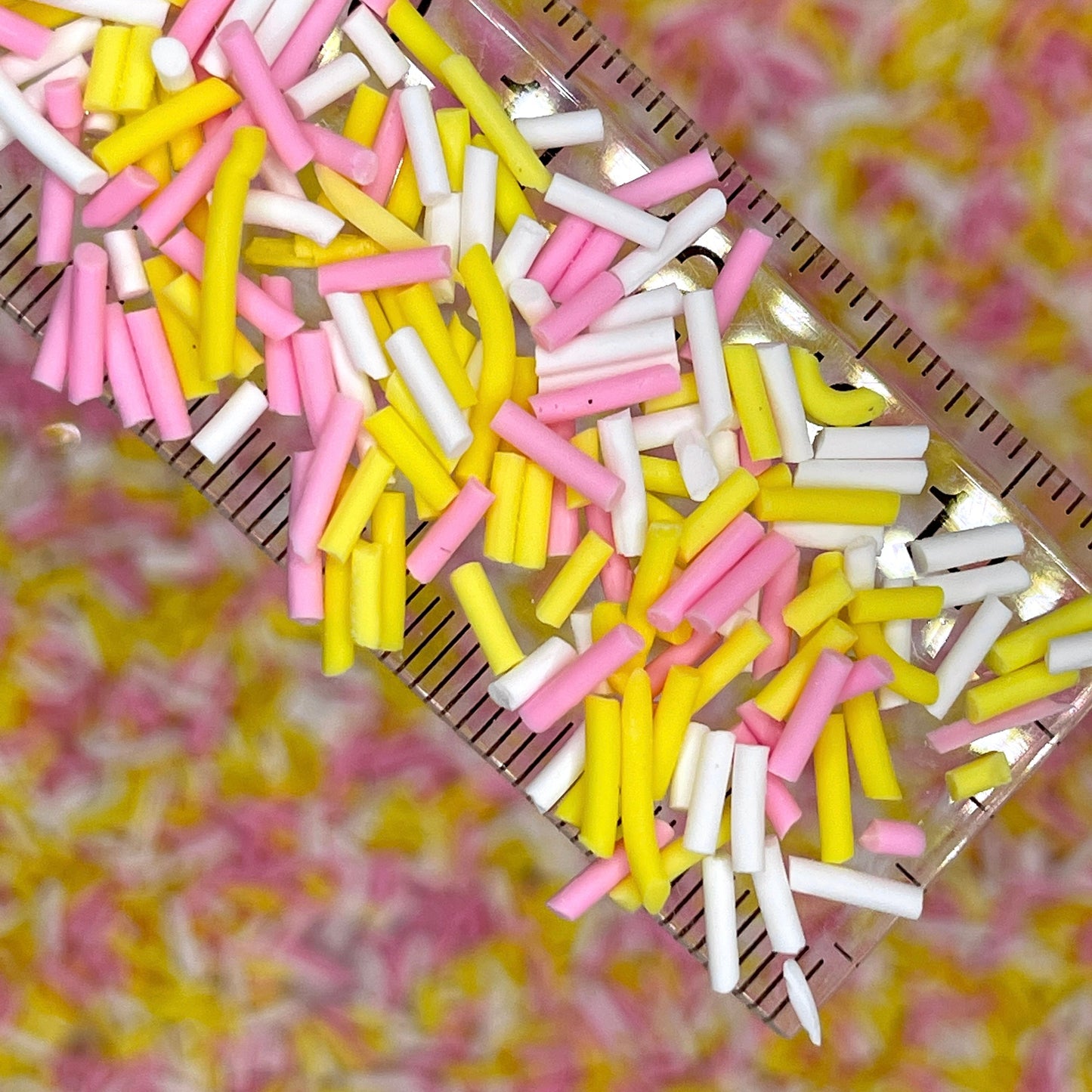 FAKE Pink and Yellow Lemonade Polymer Clay Sprinkle Mix (NOT EDIBLE) D11-24